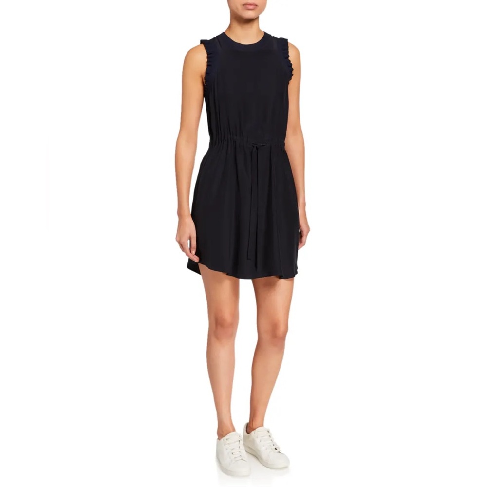 NWT Cinq a Sept Sleeveless Flirty Luxe Silk Drawstring Dress (S)